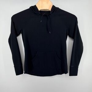Marmot Womens Black Pullover Hoodie Kangaroo Pocket Athletic Sweatshirt Size M